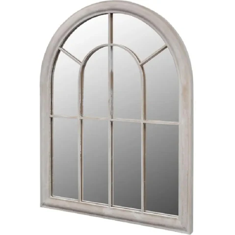 vidaXL 69 x 89 cm Rustic Arch Garden Mirror for Both Indoor and Outdoor Use