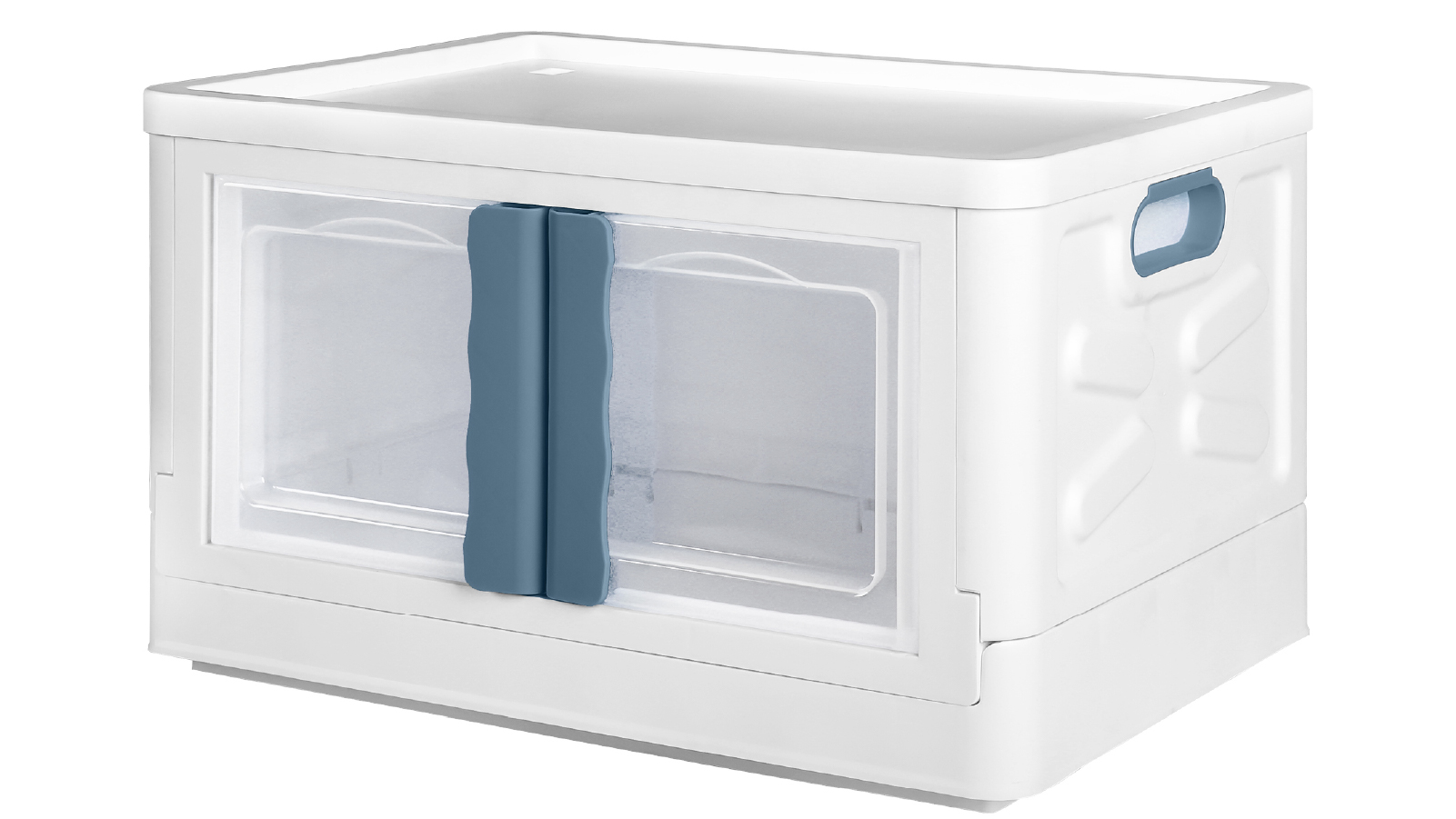 Stalked 38L Storage Box Foldable Organizers Stackable with Blue Handle ...