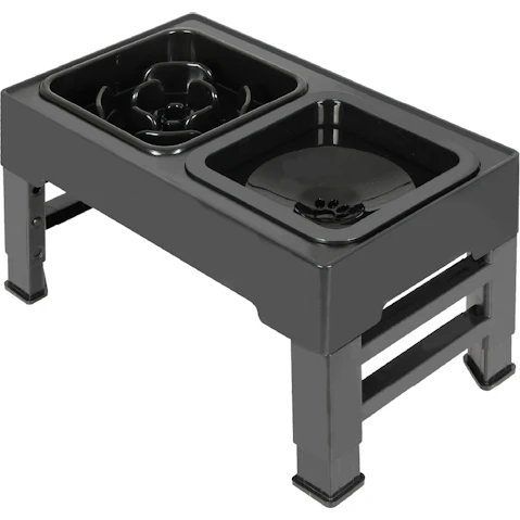 PaWz 4 Height Adjustable Raised Dog Cat Slow Food Water Bowl