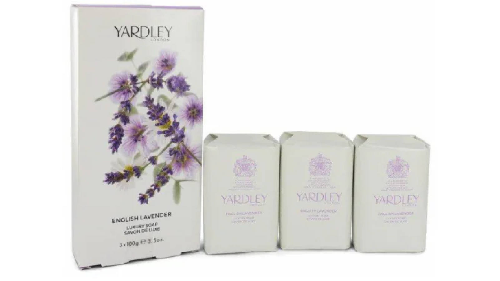 Coffret Cadeau Yardley English Lavender – 3 Savons Parfumés Lavande – 100g Chacun – Pour Femmes