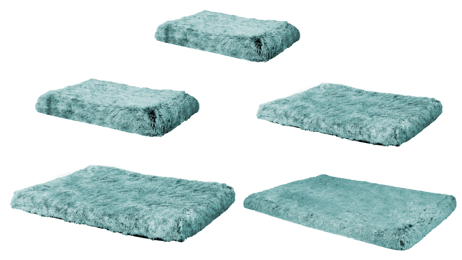 PaWz Washable Dog Mat Pet Calming Bed Memory Foam Orthopedic Removable Cover - Green
