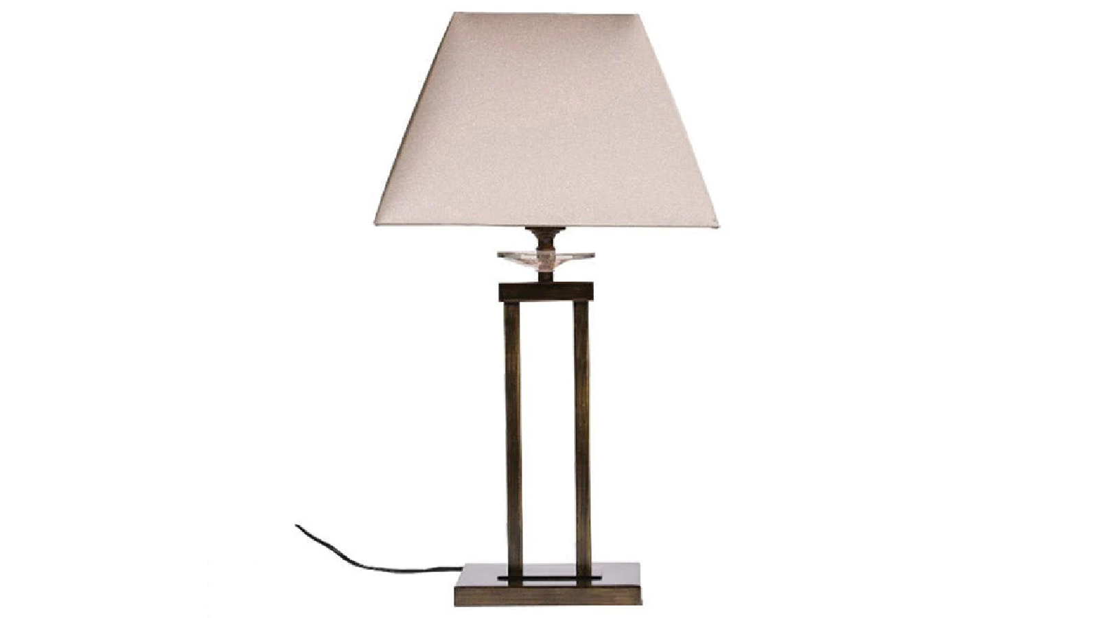 Sylvania Lighting Fabric Shade Finnich Classic Table Lamp - Antique Brass