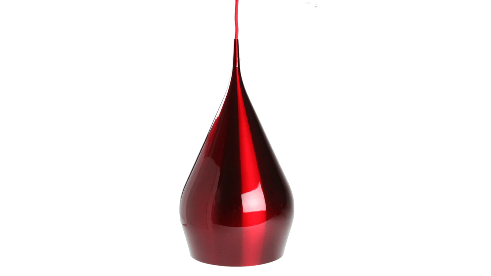 Sylvania Lighting Erissa Modern Classic Sleek Contour Wine Glass Metal Pendant Light Lamp - Red