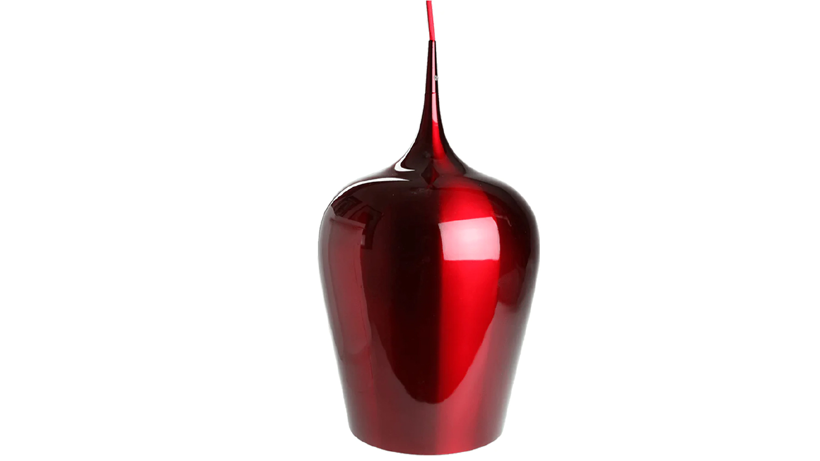 Sylvania Lighting Ernani Metal Wine Glass Cord Drop Pendant Light Lamp High Gloss Finish - Red