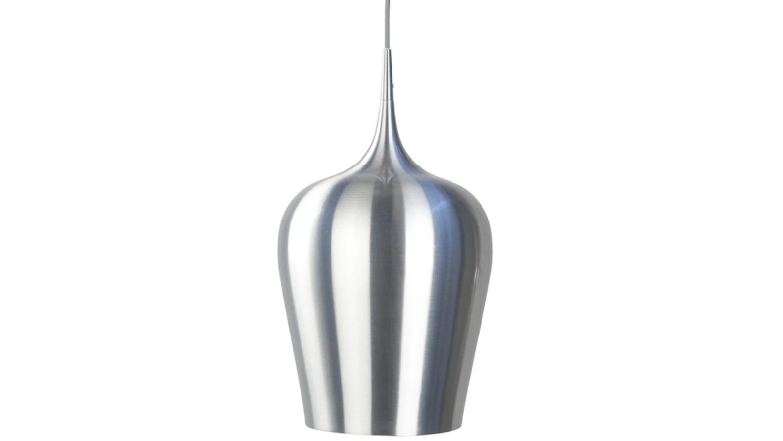 Sylvania Lighting Ernani Metal Wine Glass Cord Drop Pendant Light Lamp High Gloss Finish - Aluminium