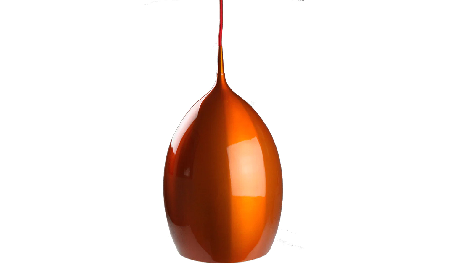 Sylvania Lighting Elena Metal Wine Glass Cord Drop Pendant Light Lamp Reflective Finish - Orange