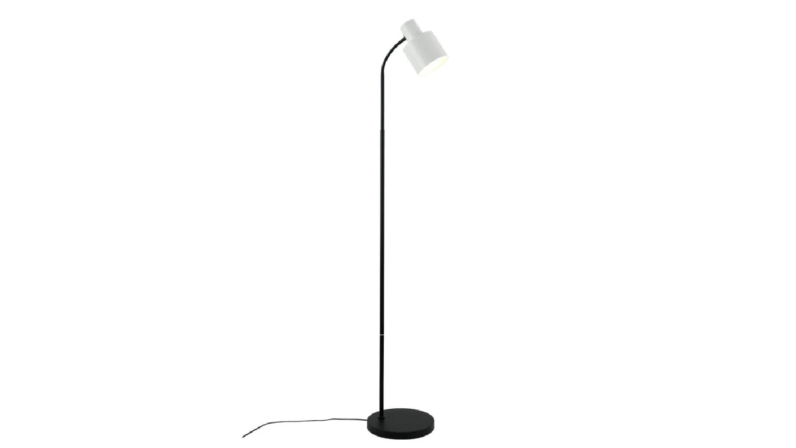 Luminea Laura Modern Elegant Free Standing Reading Light Floor Lamp - Black & White