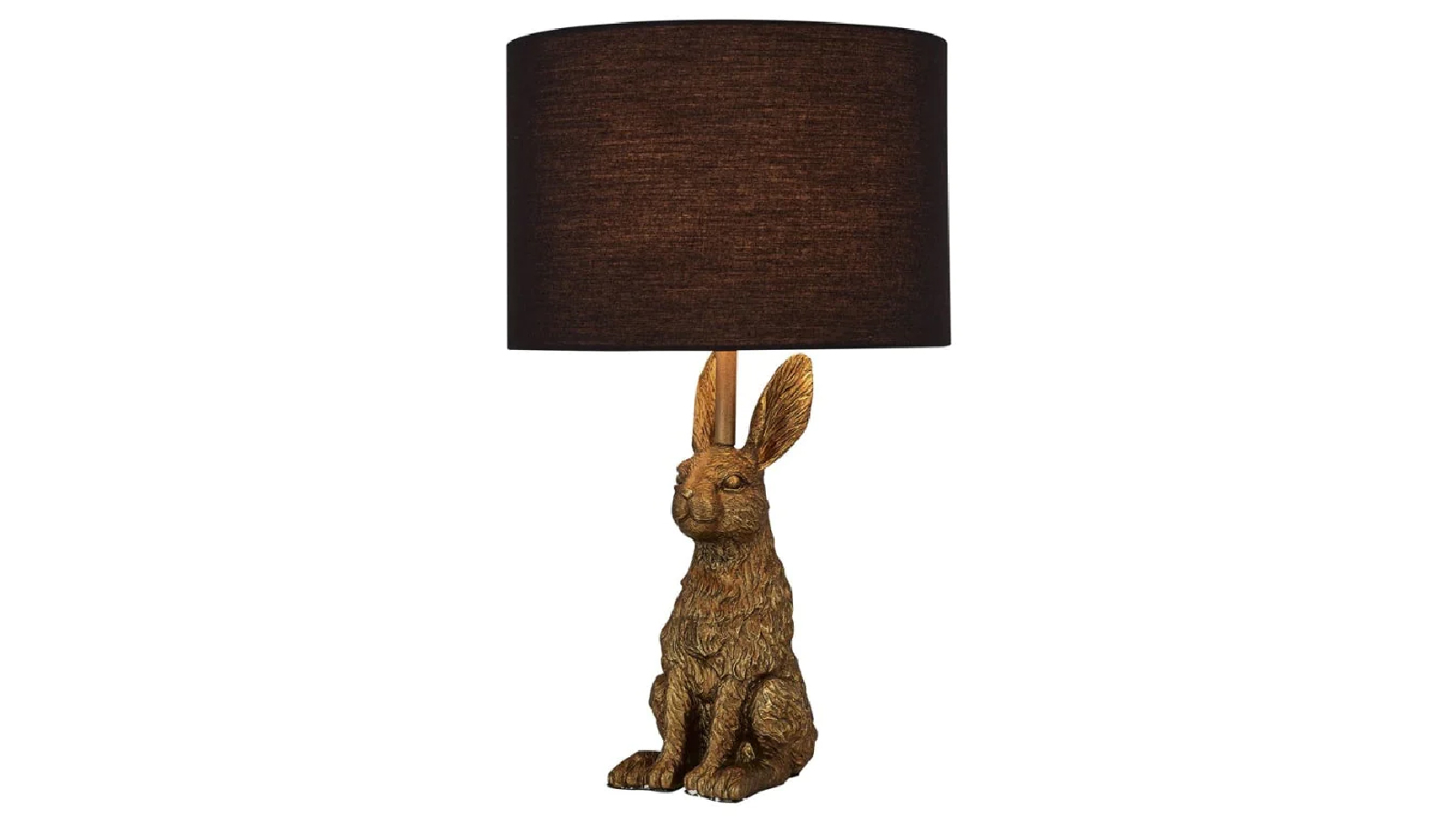 Luminea Rabbit Sitting Modern Elegant Table Lamp Desk Light - Gold & Black