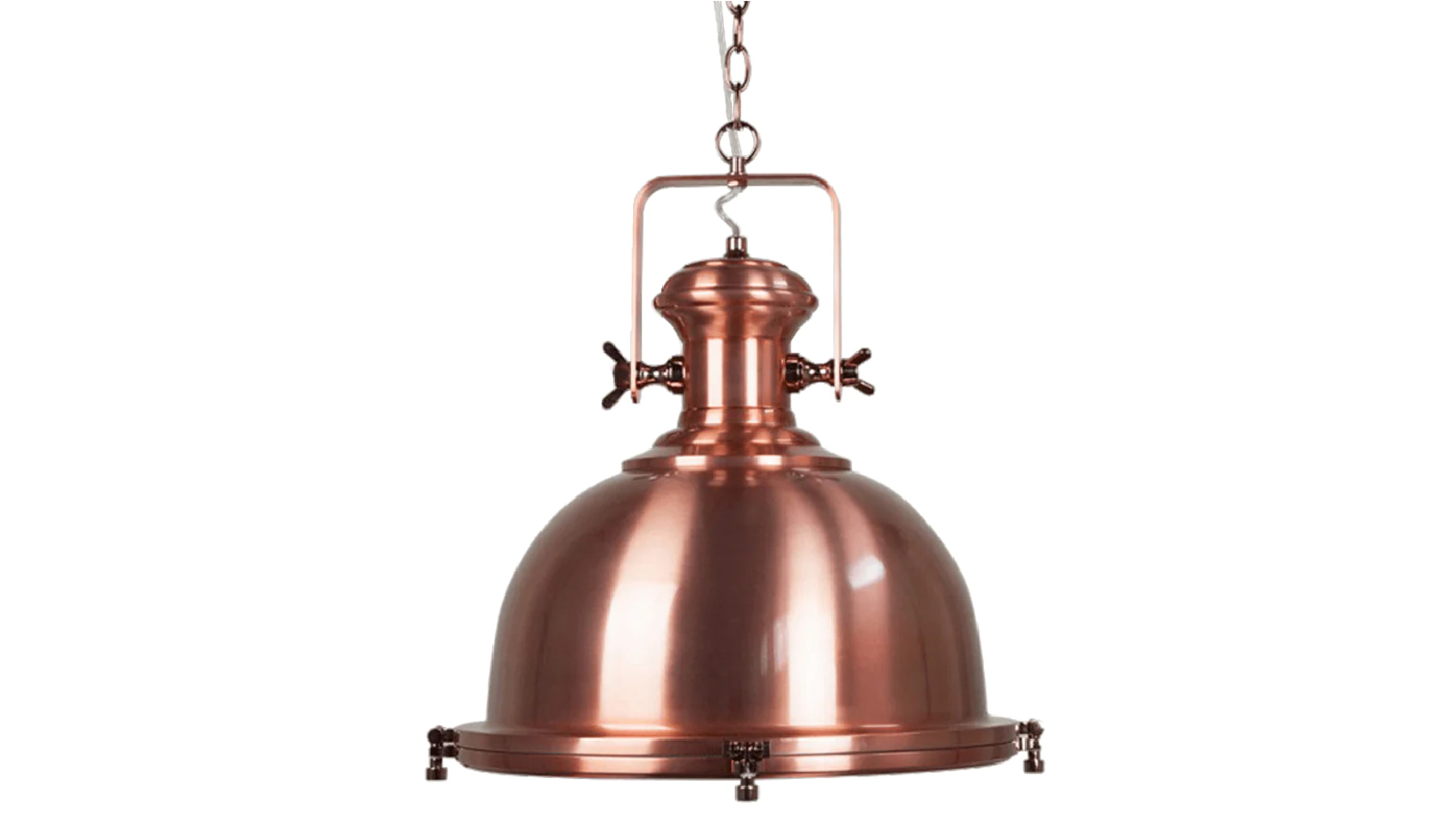 Sylvania Lighting 120 cm Industrial Bell Shape Chain Cord Gandara Classic Pendant Light Lamp - Copper