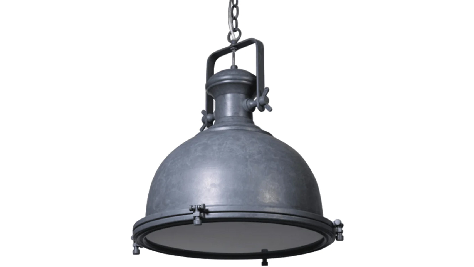 Sylvania Lighting 120 cm Industrial Bell Shape Chain Cord Gandara Classic Pendant Light Lamp - Cement