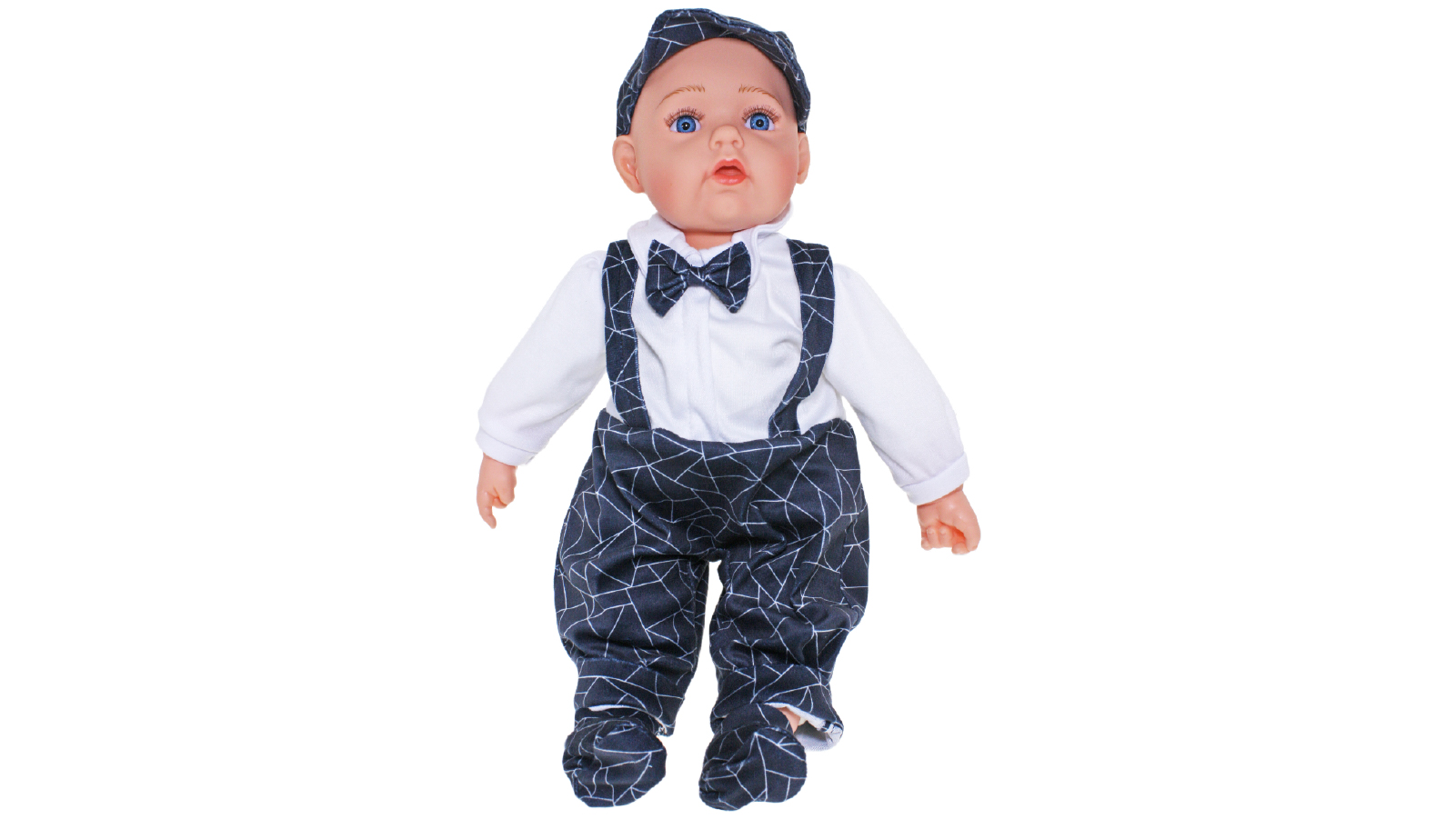 Cotton Candy 50 cm Baby Doll Liam With Navy Bow Tie Soft Body
