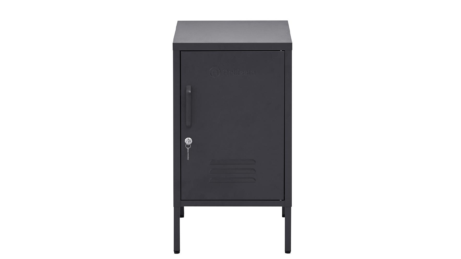Artiss Bedside Table Metal Cabinet - Black