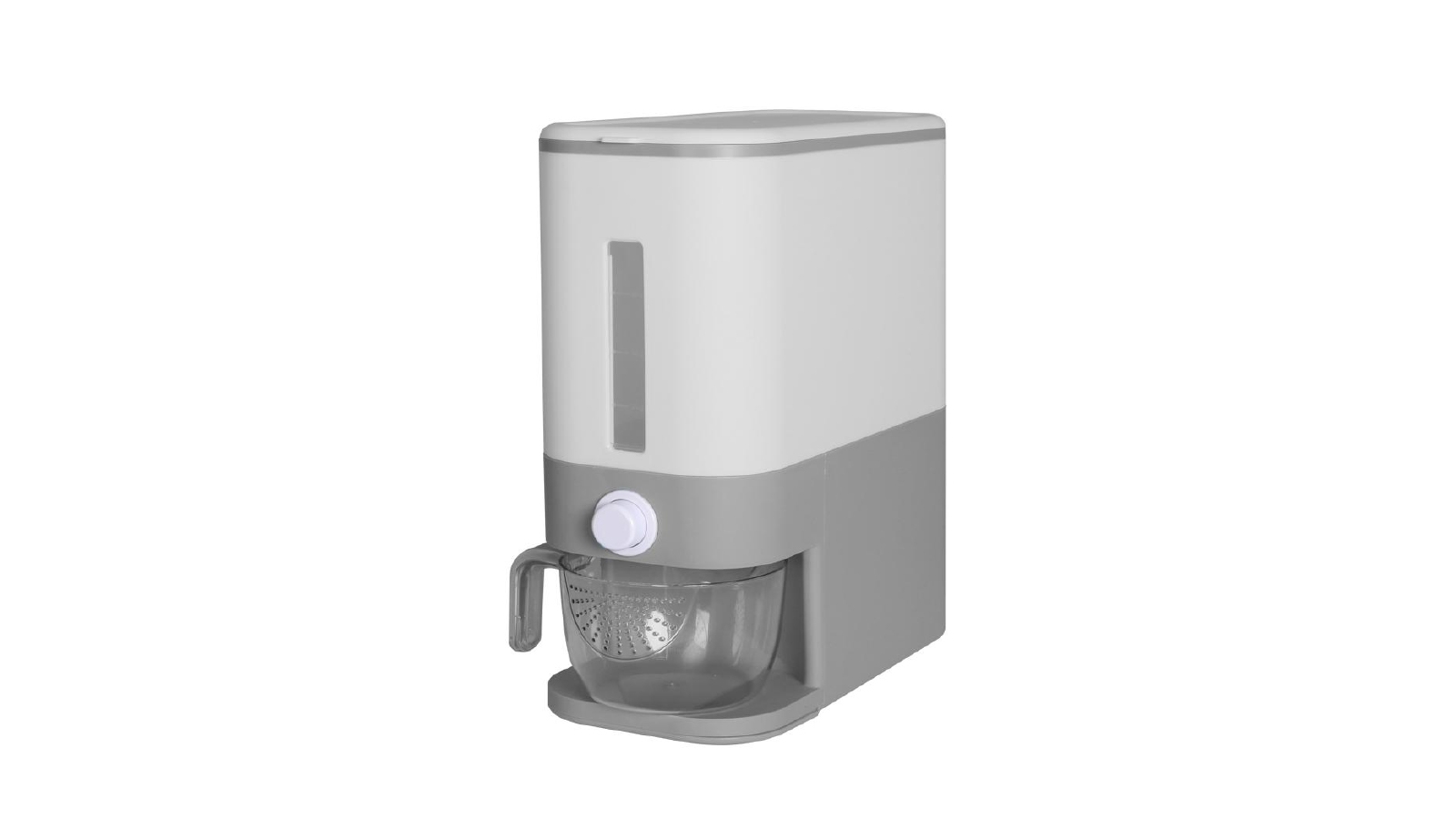 Toque 12-Litre Cereal Dispenser Auto Grain Storage Box Food Flour Container - Grey