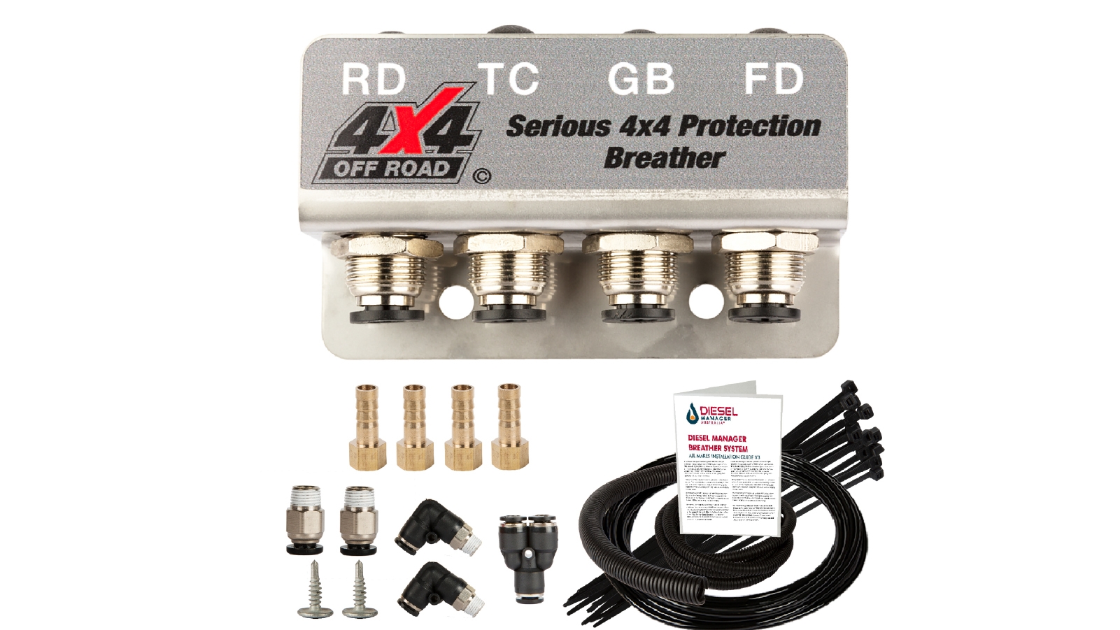 DMA Diff Breather Kit 4 Port Ford Ranger PX All Models 12/0607/11