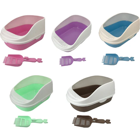YES4PETS Large Portable Cat Toilet Litter Box Tray House with Scoop