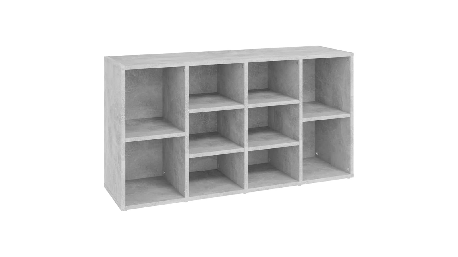 VidaXL Grey Chipboard Shoe Bench - 103 x 30 x 54.5 cm