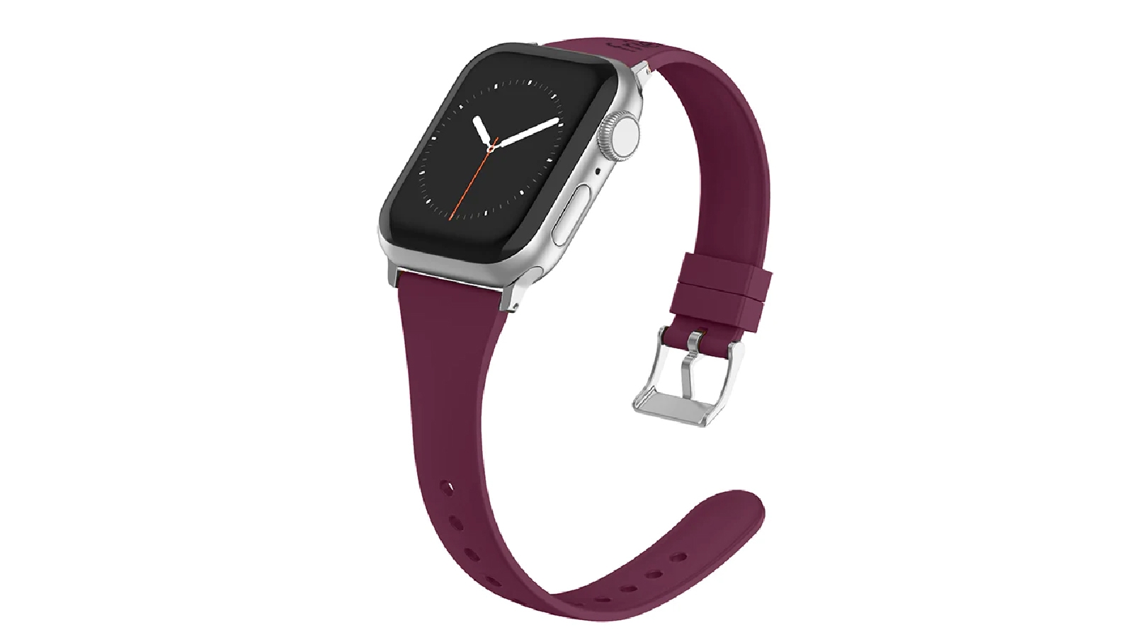 Friendie 38mm Silicone Band - Burgundy Silver