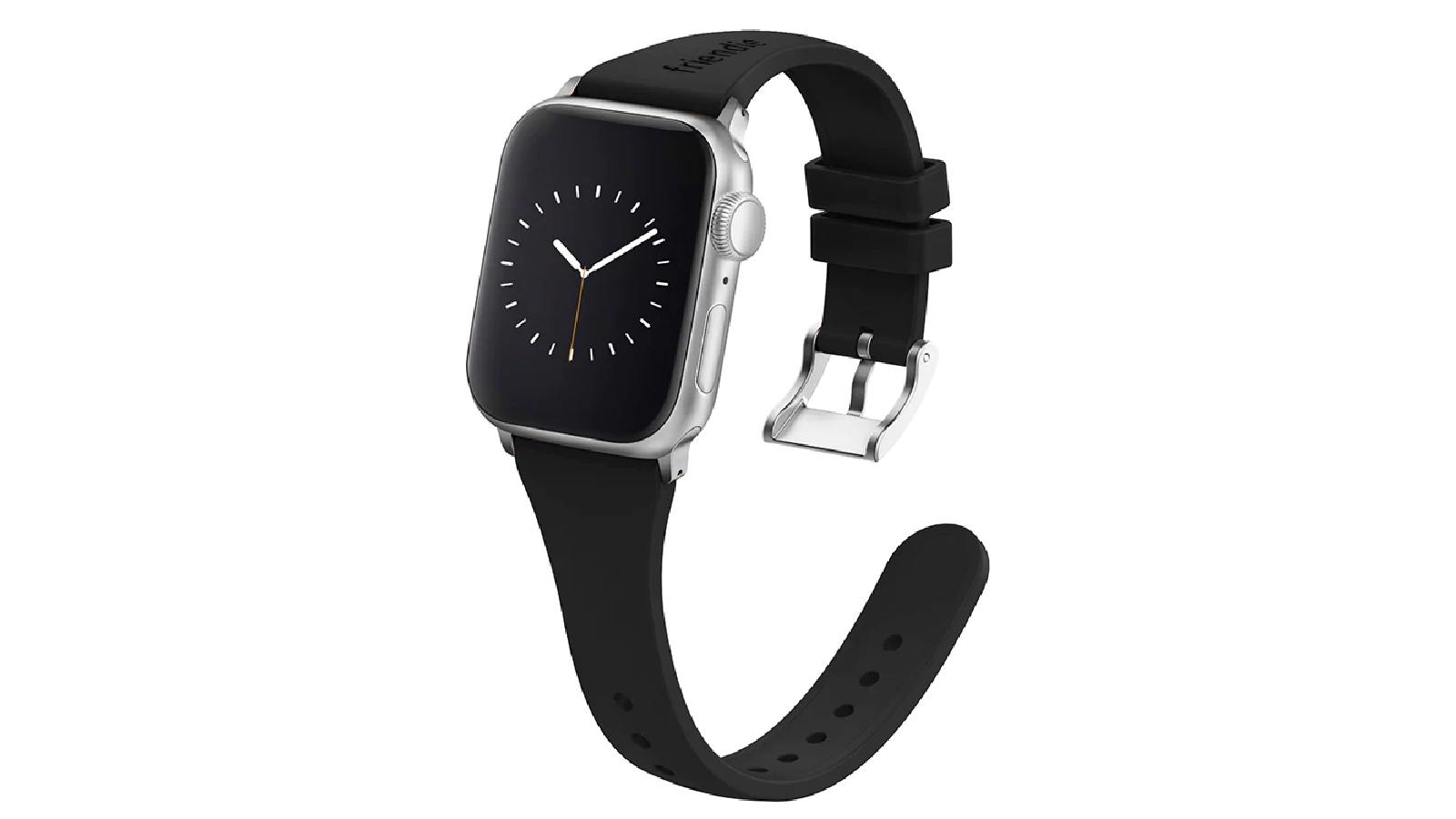 Friendie 38mm Silicone Band - Black Silver