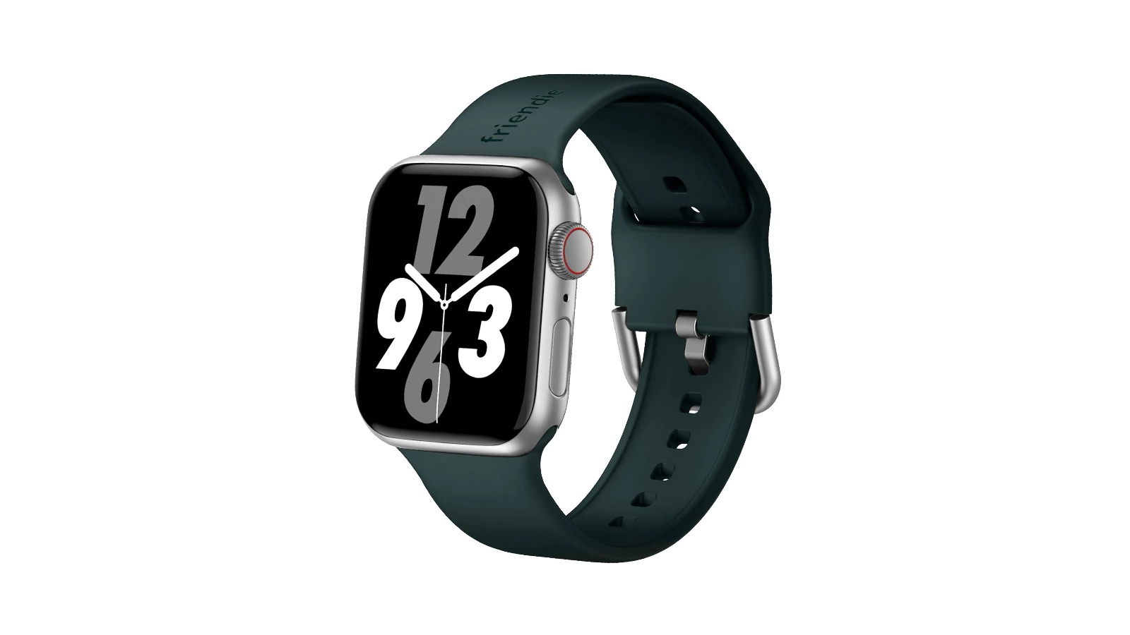 Friendie 38mm Silicone Band The Byron - Green Silver