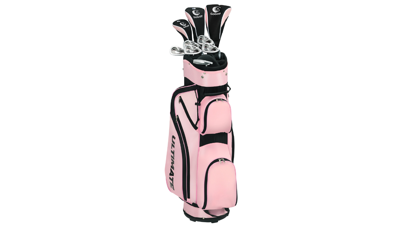 Costway Premium Ladies Golf Clubs Set Starters with Bag - Pink