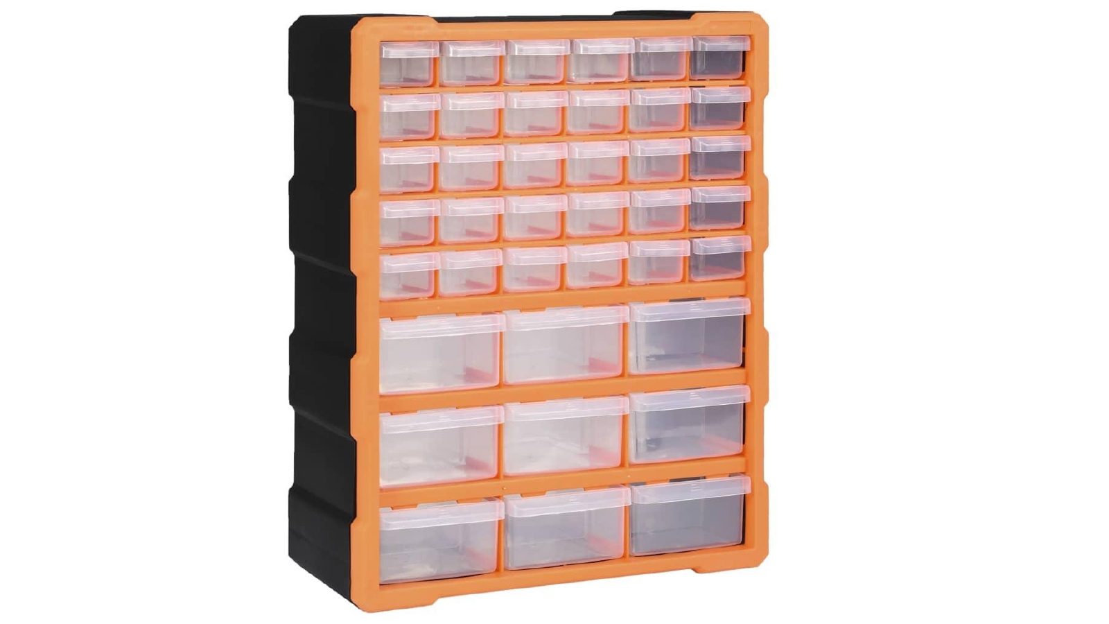 vidaXL Multi-drawer Organiser with 39 Drawers - Orange and Black