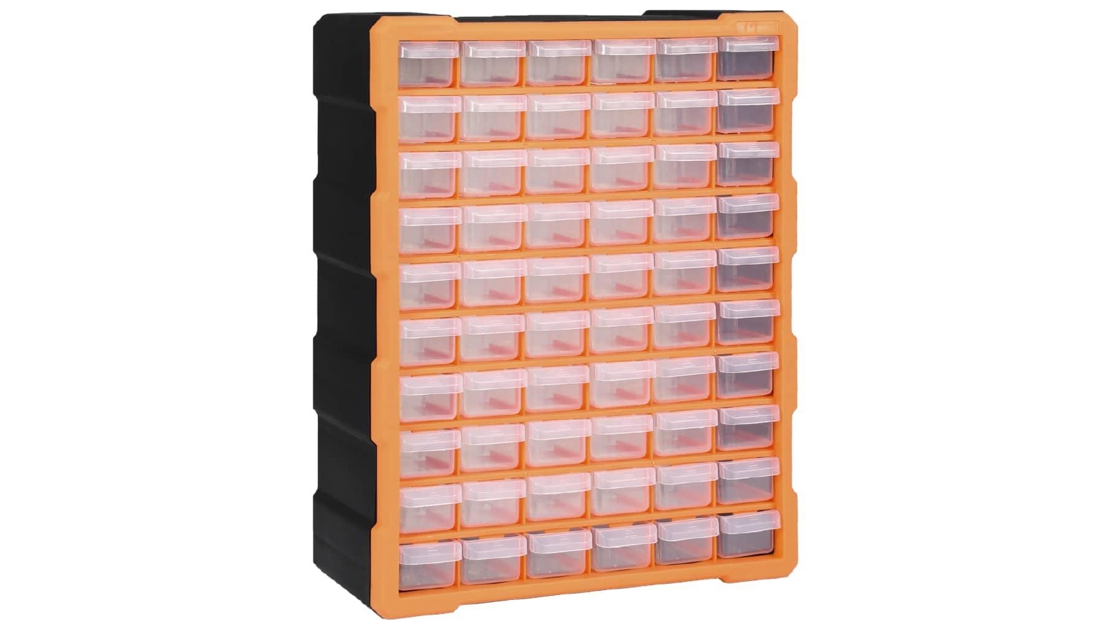 vidaXL Multi-drawer Organiser with 60 Drawers - Orange and Black