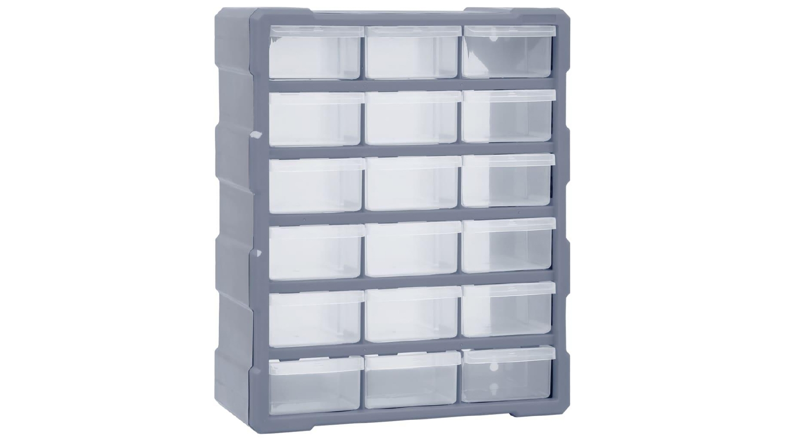 VidaXL Multi-drawer Organiser with 18 Middle Drawers - Grey