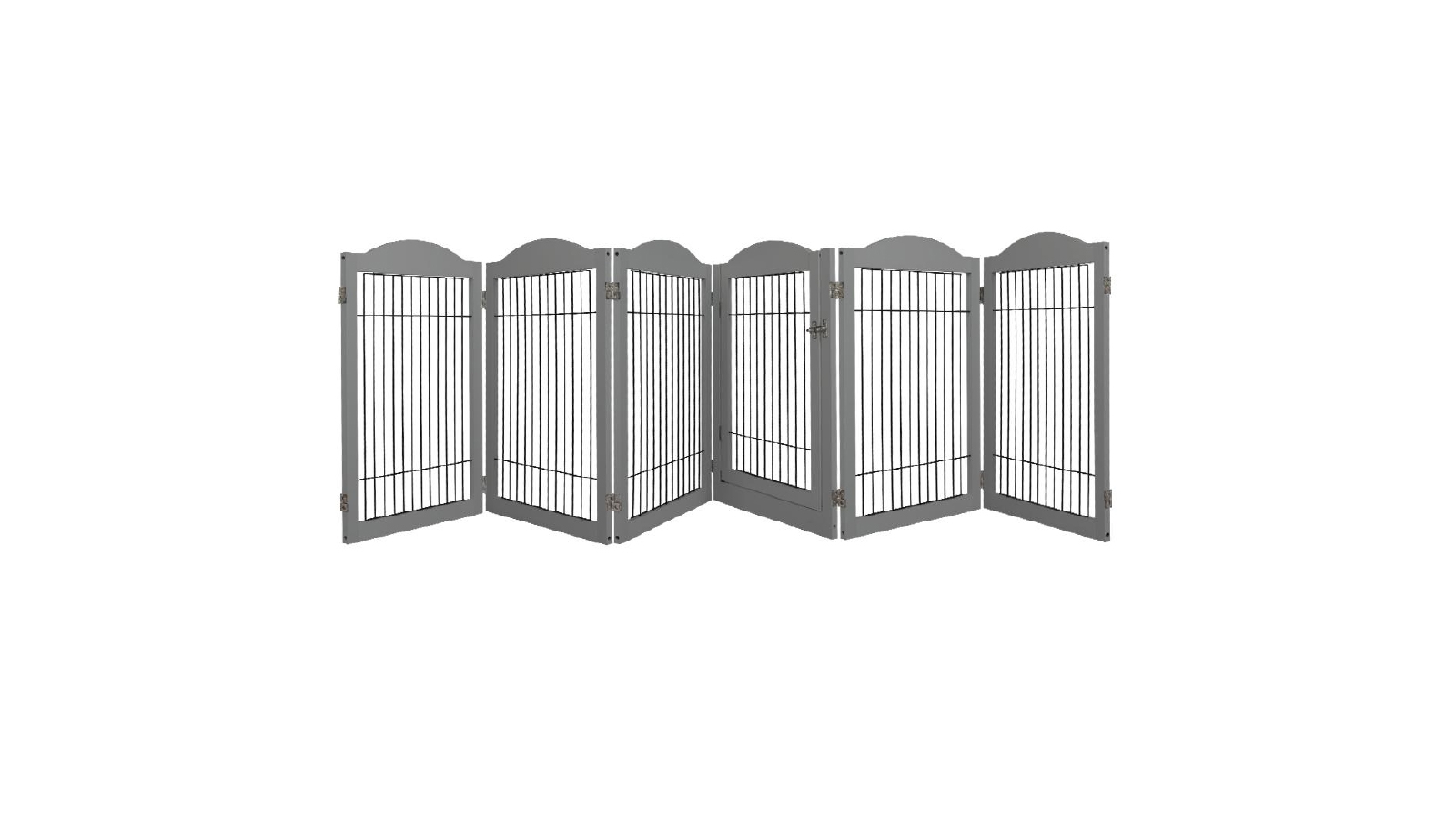 PaWz 6 Panels Enclosure Fence Indoor Pet Dog Playpen - Grey