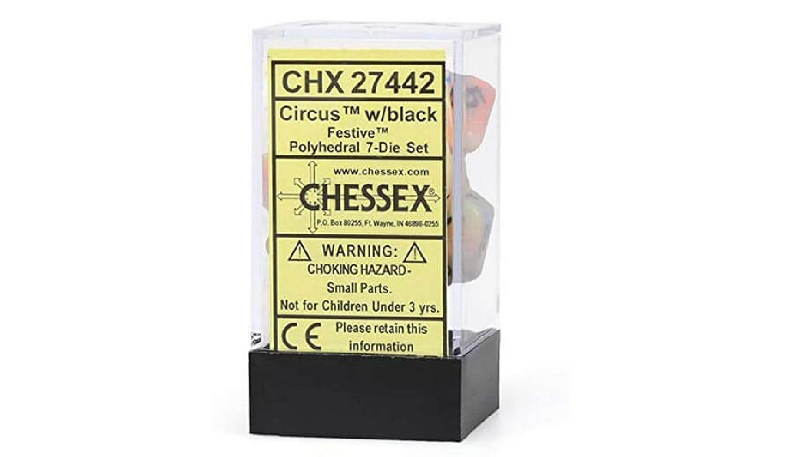 Chessex Fest Polyhedral 7-Die Set - Vibrant/Brown