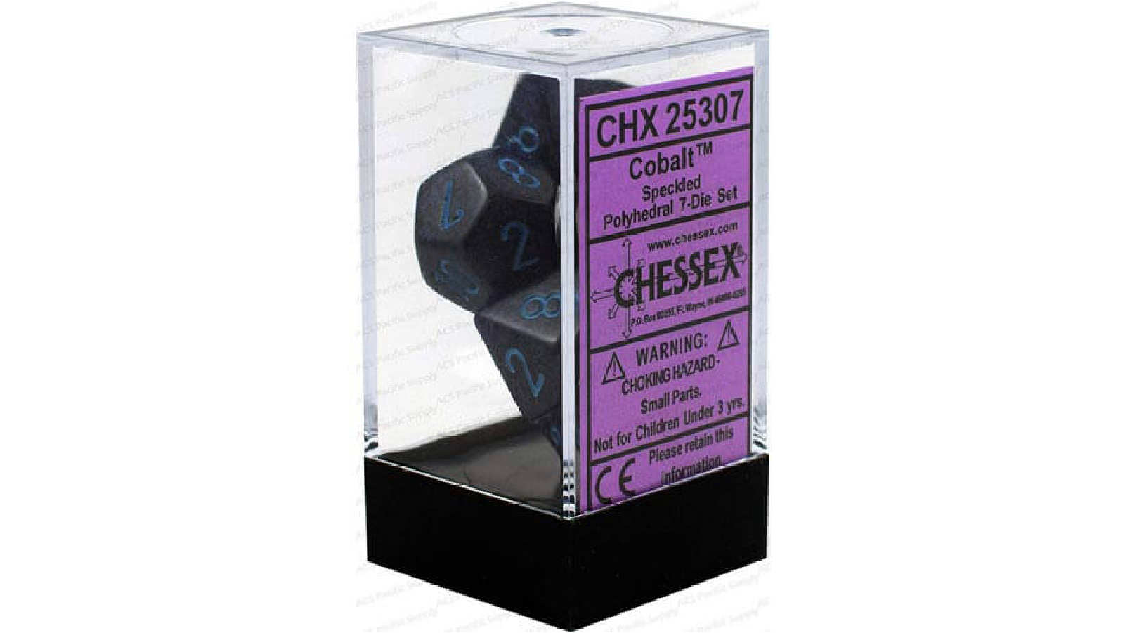 Chessex Cobalt Speckled Polyhedral 7 Die Set