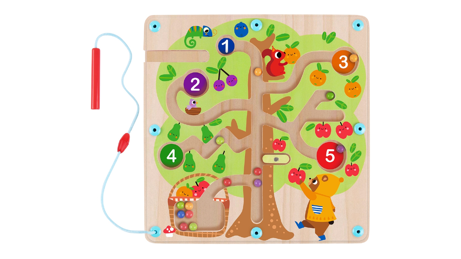 Tooky Toy Counting Fruit Ball Maze Tree