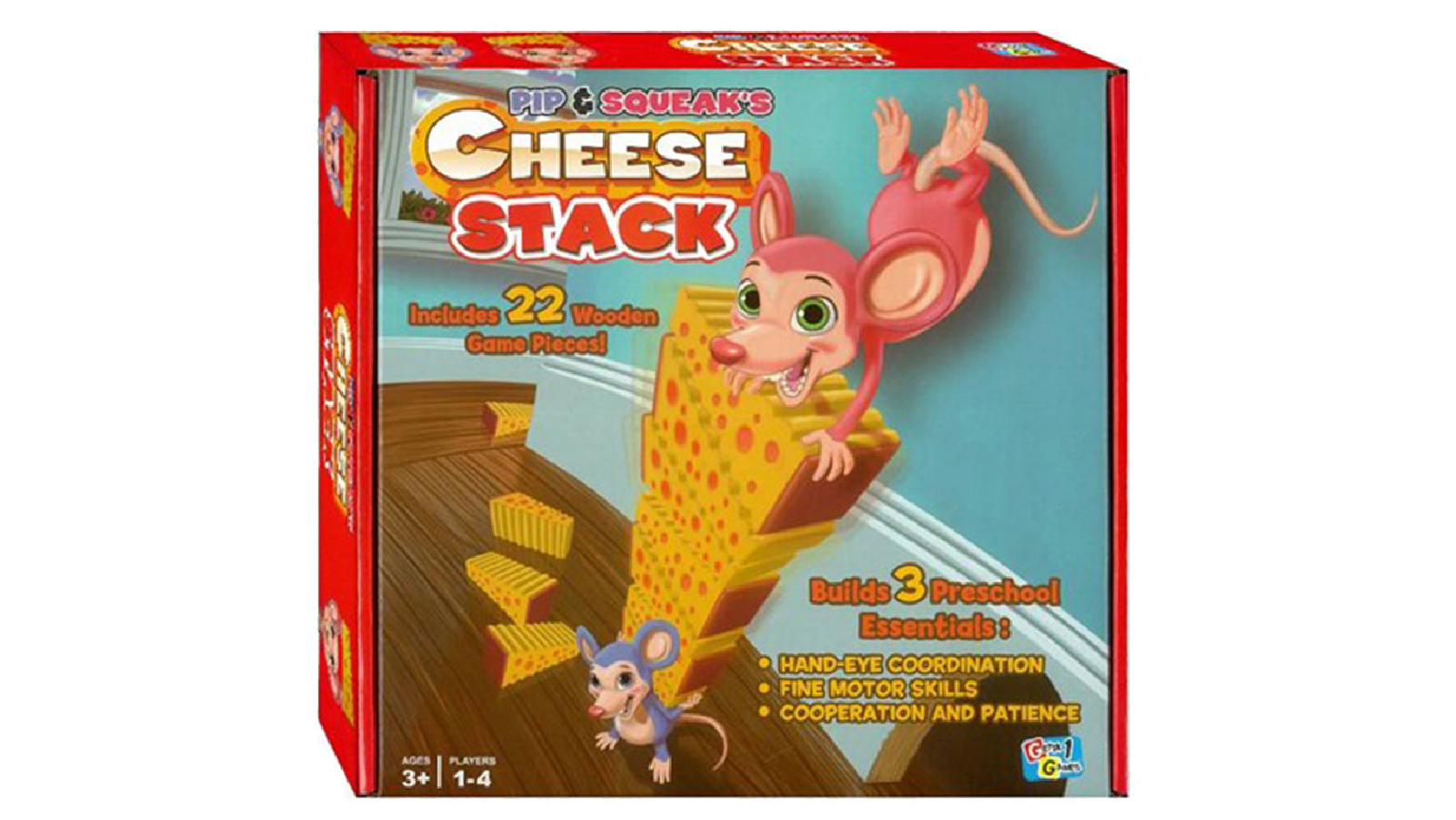 LatestBuy 22 Piece Pip & Squeak Wooden Cheese Stack Game | Harvey Norman