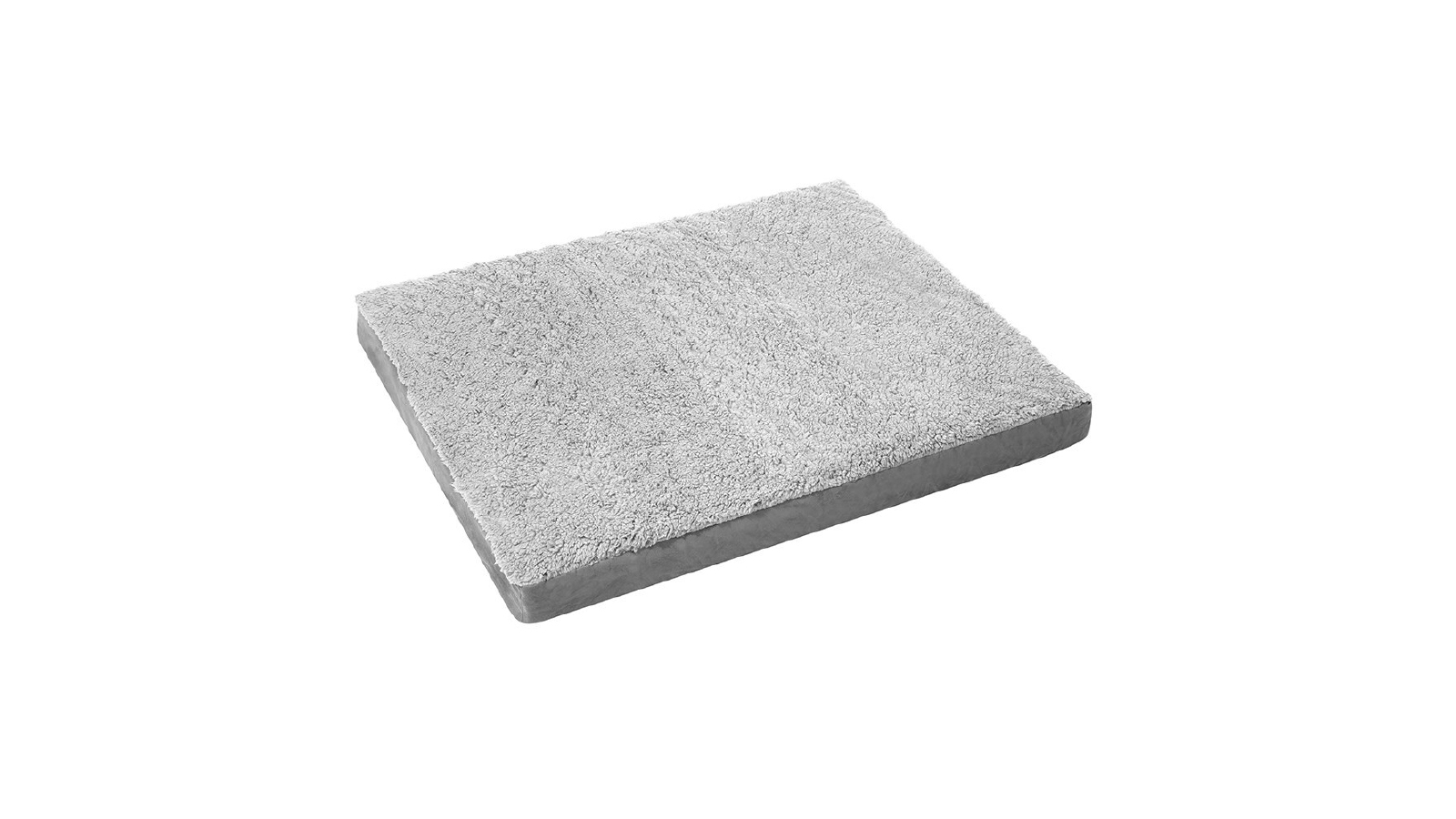 Paws and Claws 100 x 10cm Orthopedic Pet/Dog/Cat Suede Bed - Grey