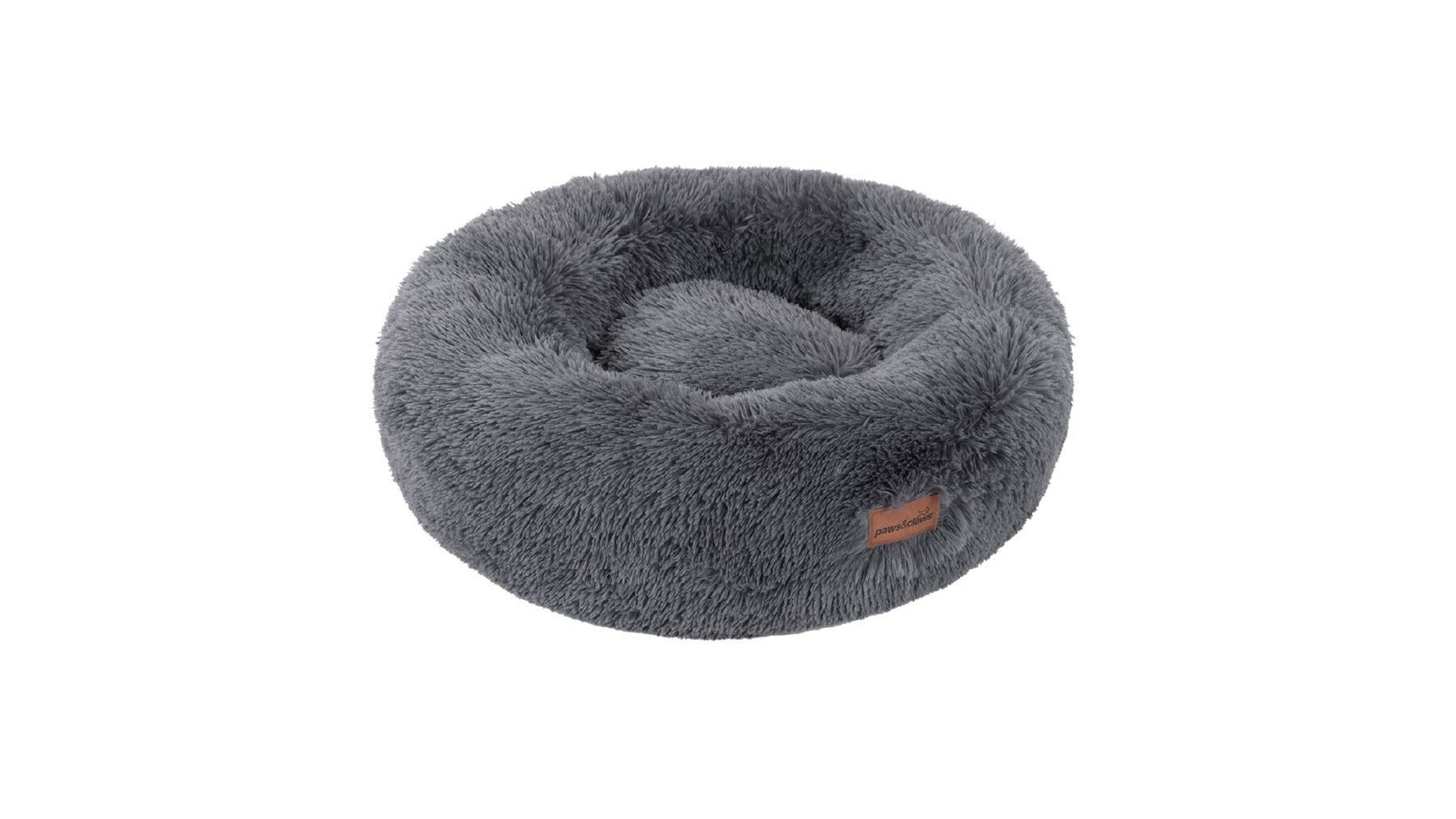 Paws and Claws 2-Pack 50cm x 50cm Small Calming Plush Bed - Grey