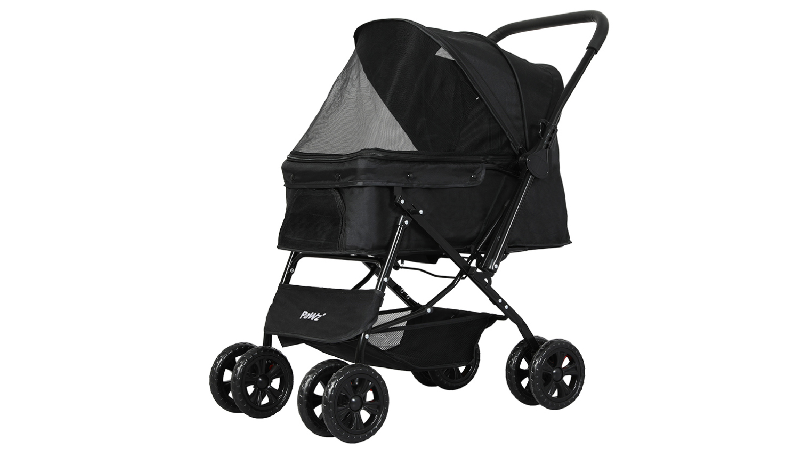 PaWz 4 Wheel Pet Stroller - Black