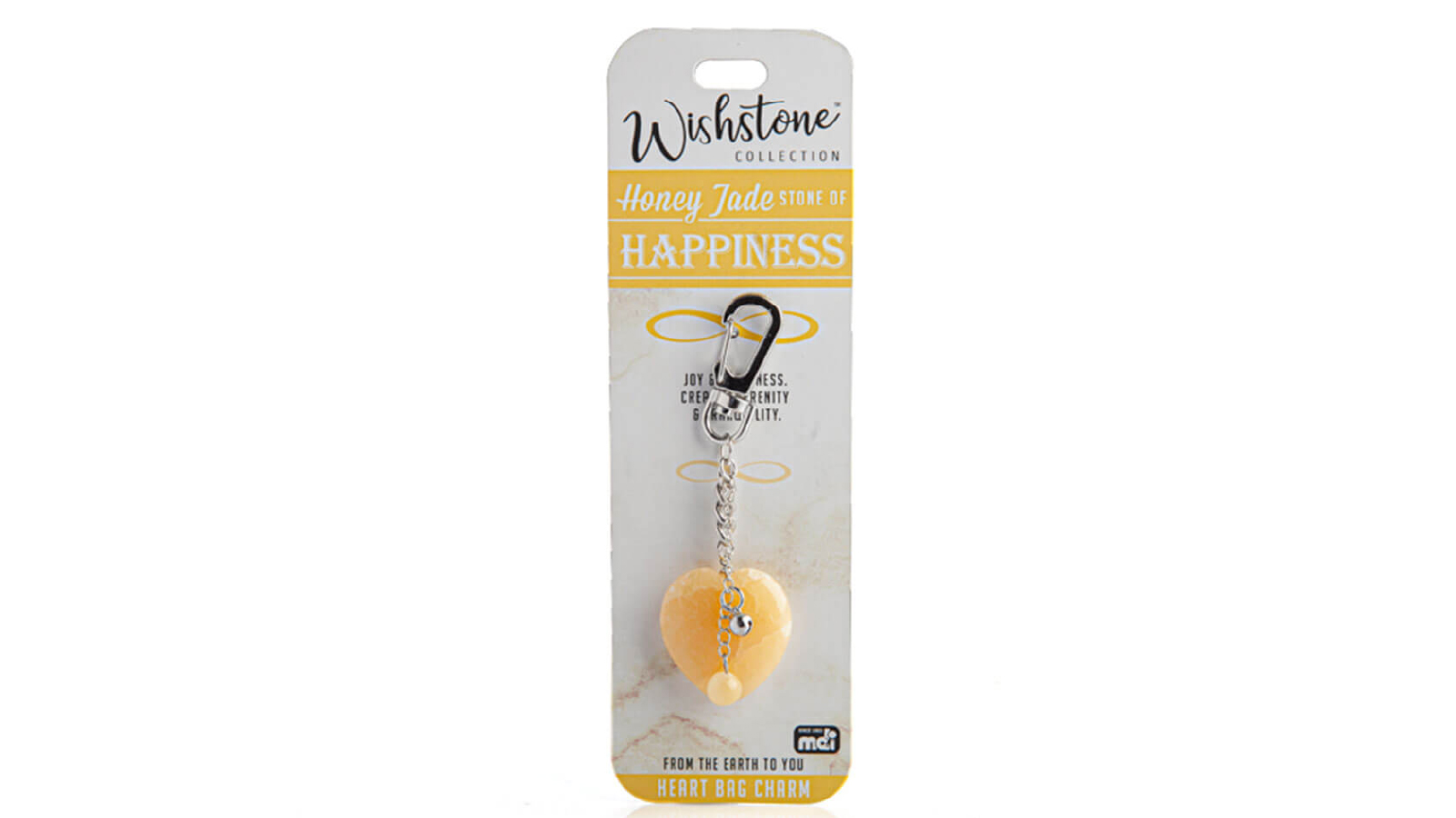 LatestBuy Wishstone Collection Honey Jade Heart Bag Charm