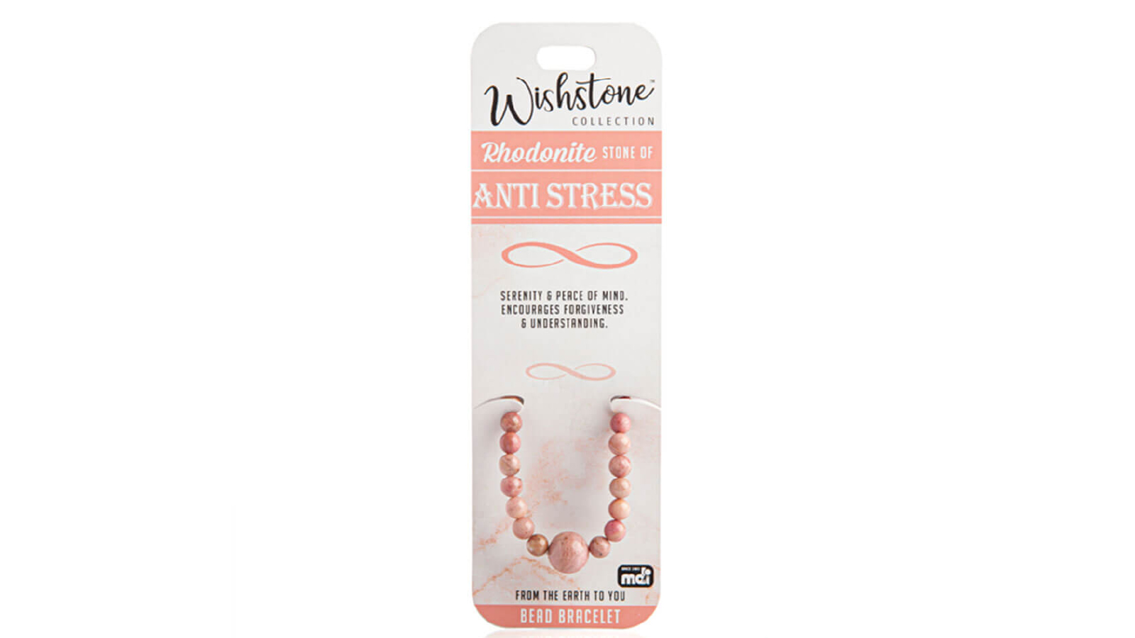 LatestBuy Wishstone Collection Rhodonite Bead Bracelet