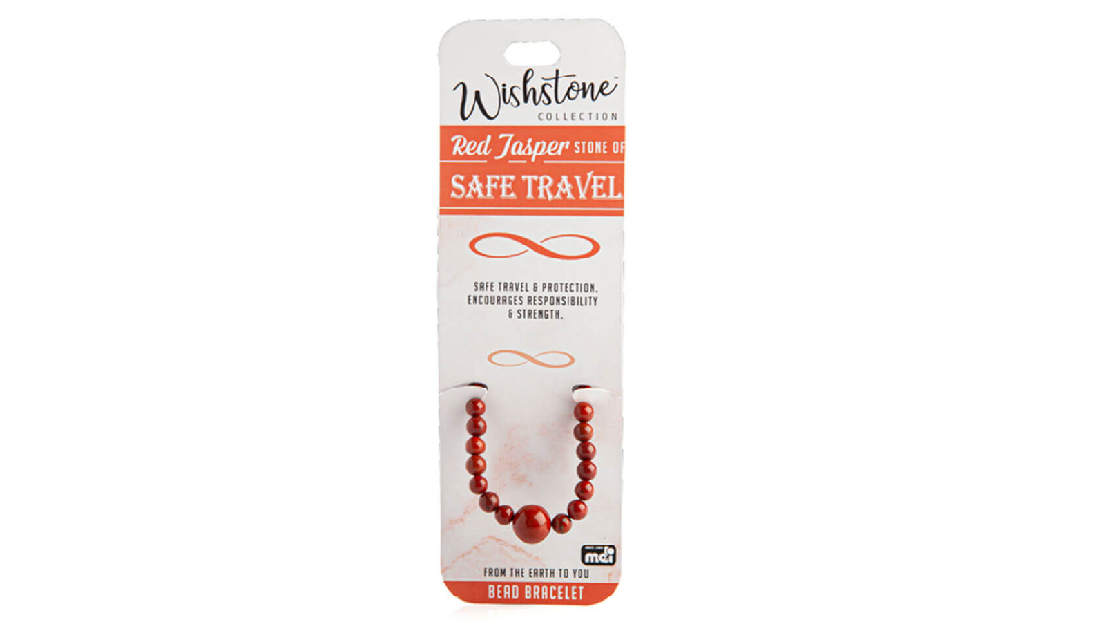 LatestBuy Wishstone Collection Red Jasper Bead Bracelet