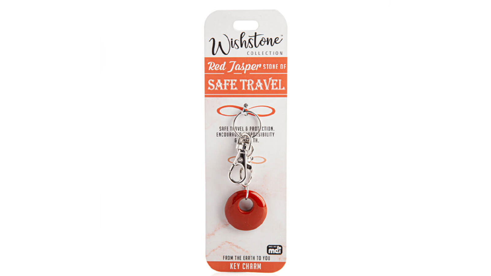 LatestBuy Wishstone Collection Red Jasper Key Charm