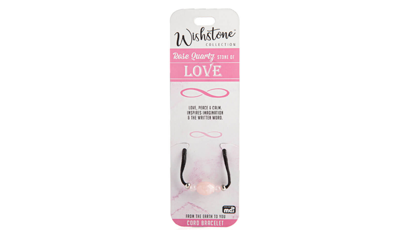 LatestBuy Wishstone Collection Rose Quartz Cord Bracelet