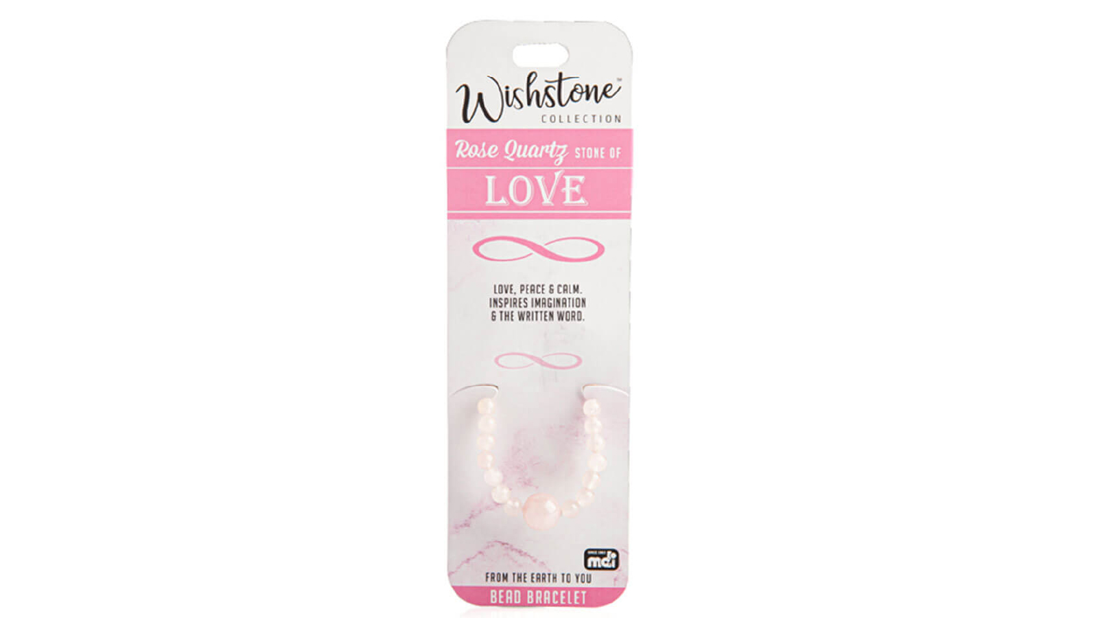 LatestBuy Wishstone Collection Rose Quartz Bead Bracelet