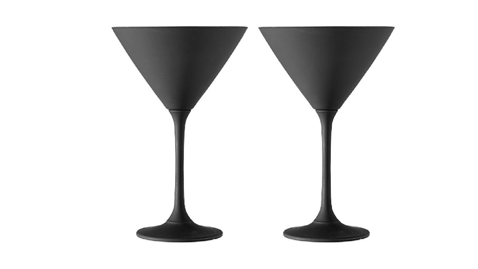 Tempa 2 Piece Aurora Matte Martini Glass - Black