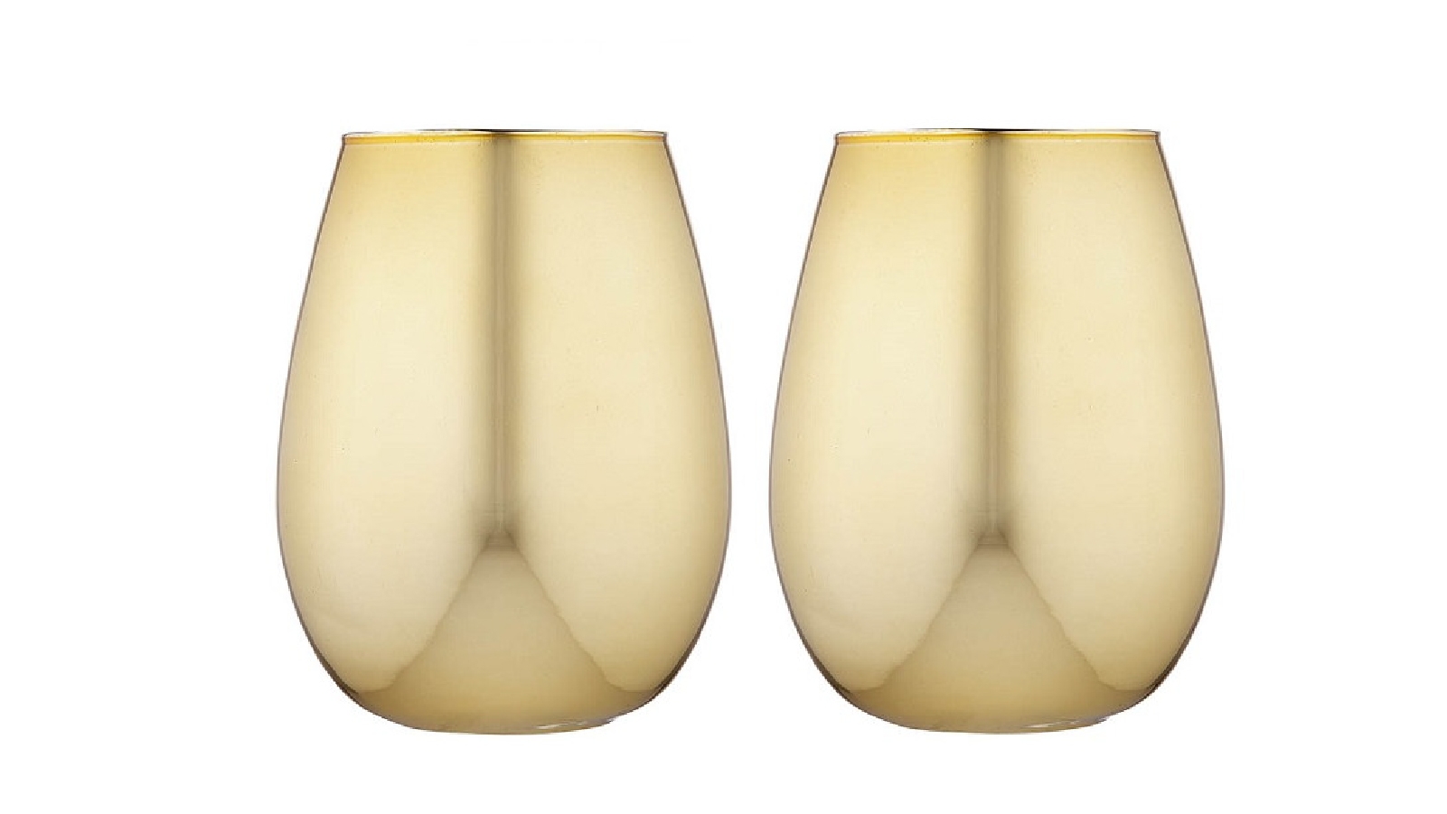 Tempa 2-Piece Aurora Glass Tumbler - Gold