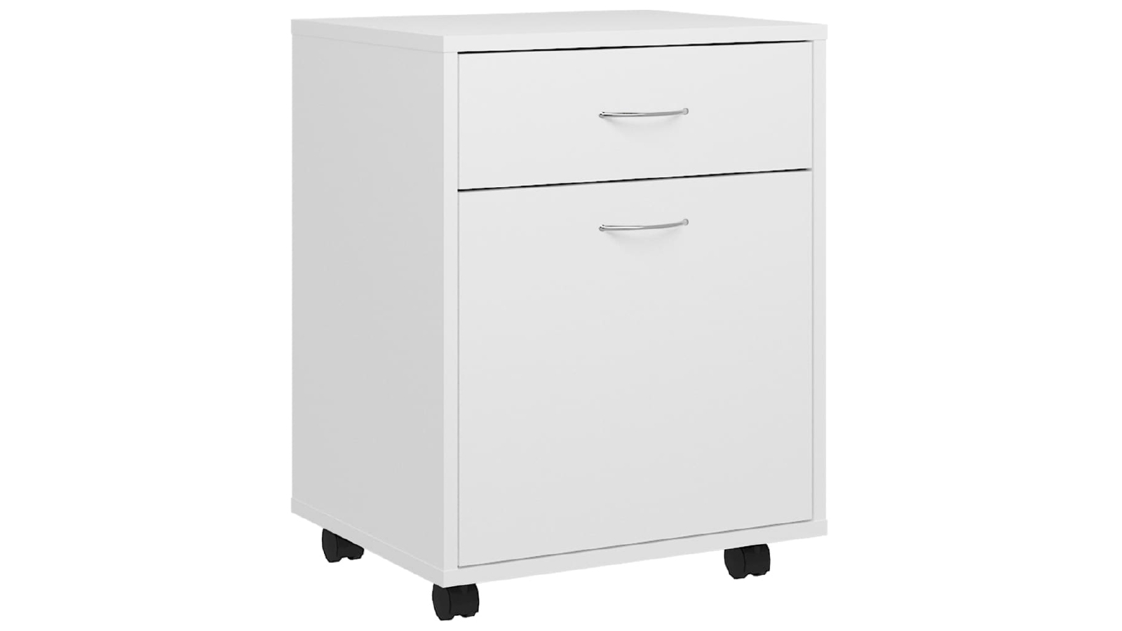 VidaXL 45 x 38 x 54 cm Engineered Wood Rolling Cabinet - White