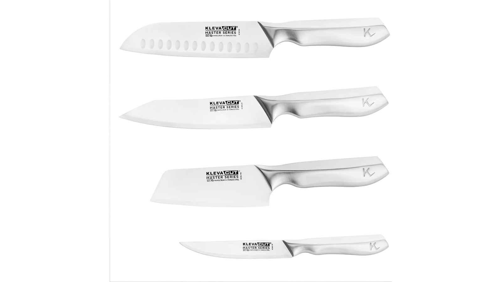 Kleva 4 Piece KlevaCut Limited  Edition Premium Knife Set With Bamboo Case