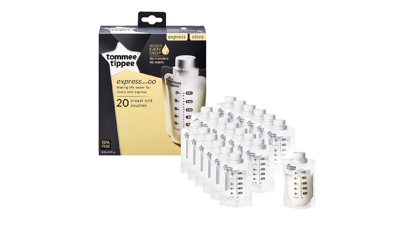 Tommee Tippee 20 Packs Breast Milk Pouches