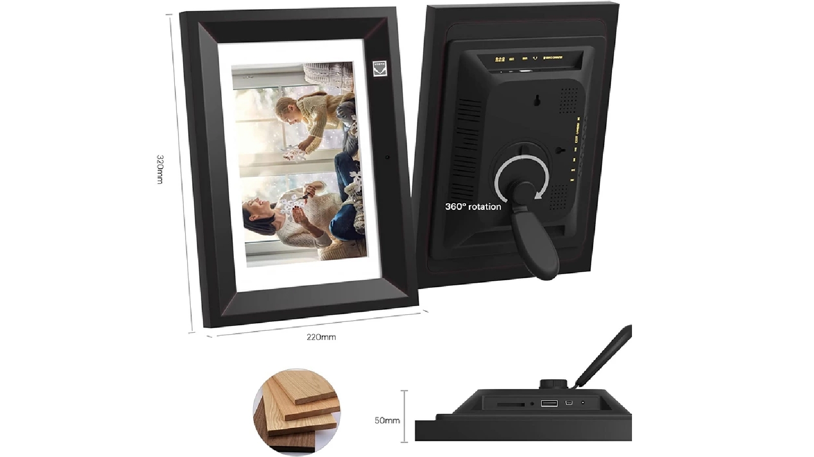 Kodak RDPF-1020V 10.1 Inch Digital Picture Wood Frame with Remote ...