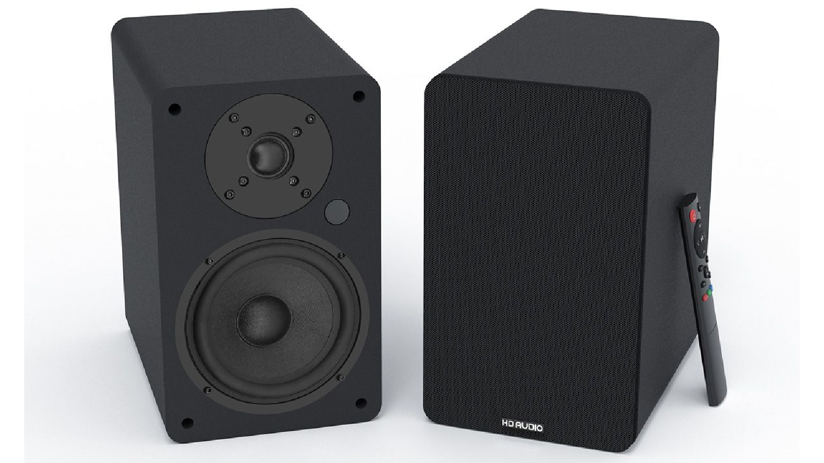 Silcron Active Bookshelf Speakers with HDMI ARC Black Harvey Norman