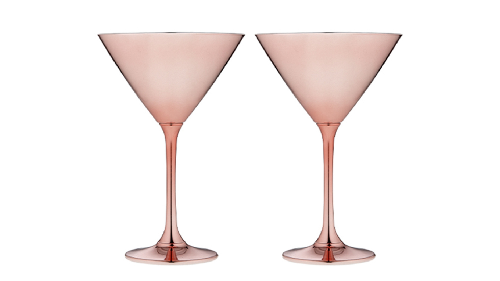 Tempa 2-Piece Aurora Martini Glasses - Rose