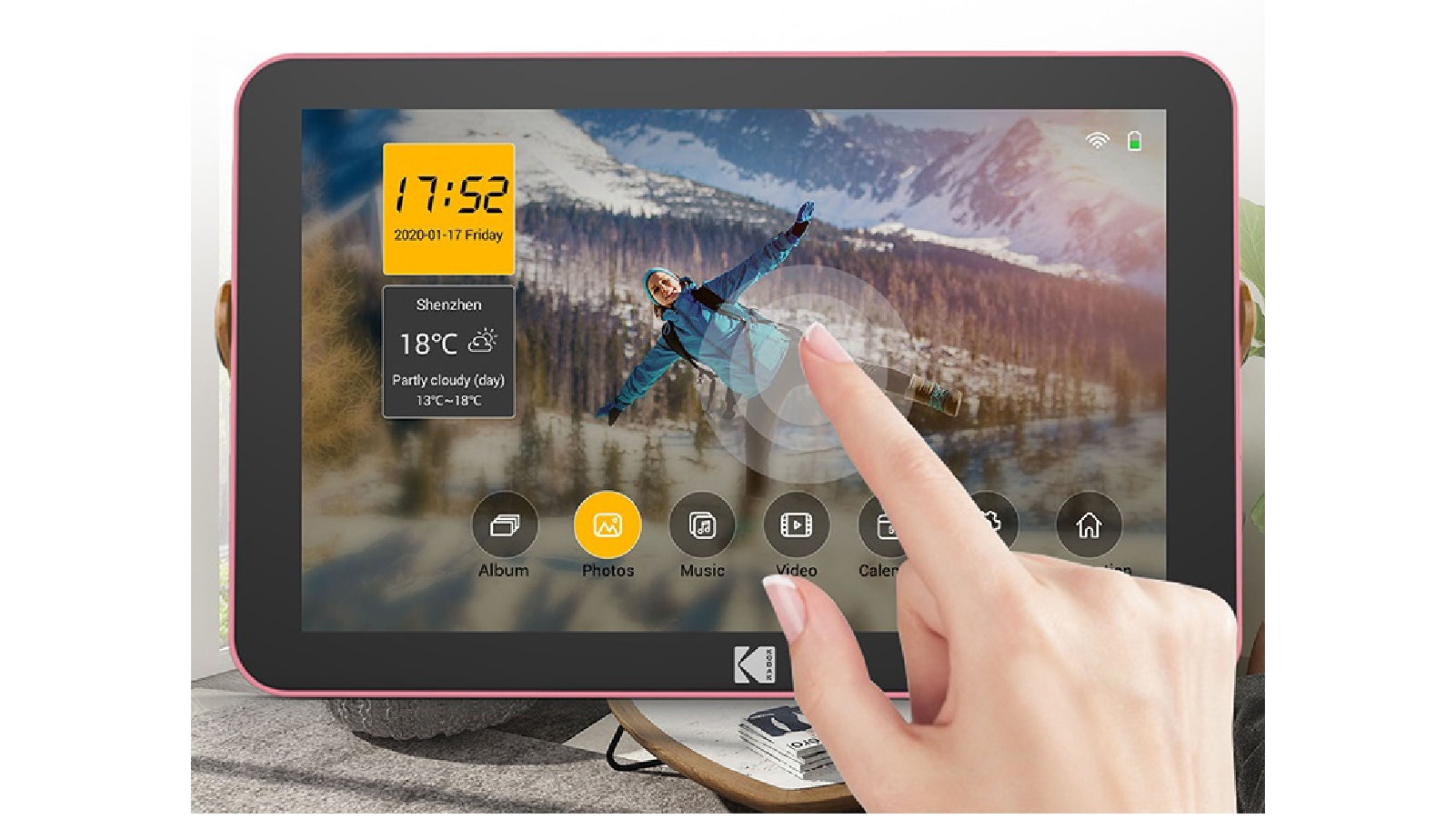 KODAK デジタルフォトフレーム HDPF-978 Amazon | KODAK 革風 デジタルフォトフレーム 9.7インチ Wifi 2K画質